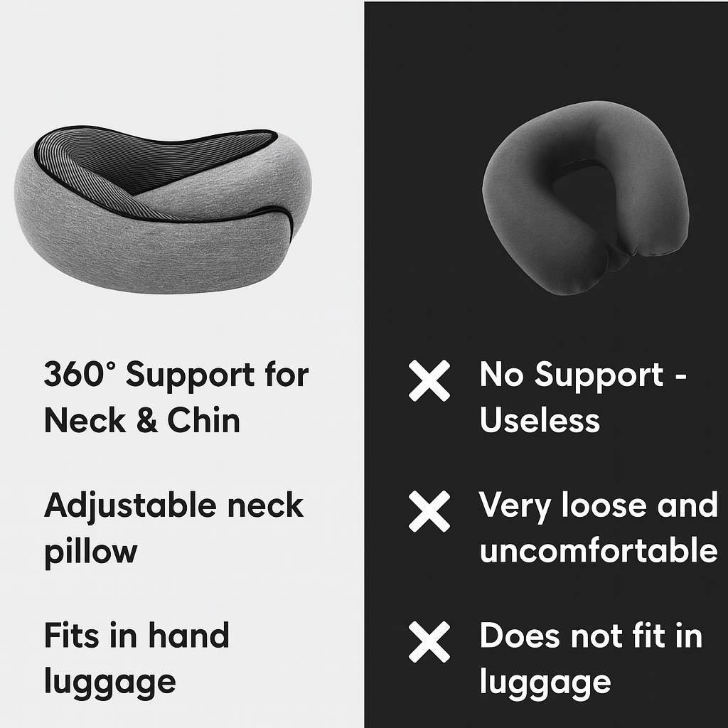 DriftNest Memory Foam Travel Pillow